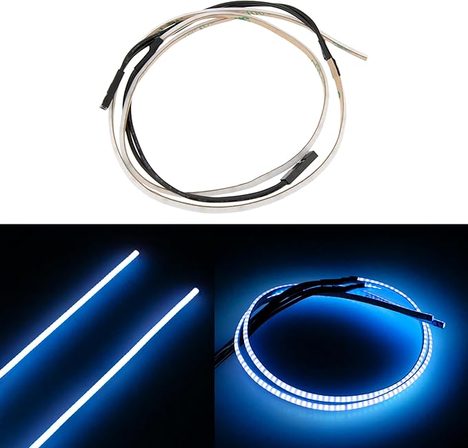 MEUS RACING RC LED Strip Colored Light Strip Flexible Cuttable for TRX4M SCX24 1/24 1/18 RC Crawlers Upgrade(Blue)