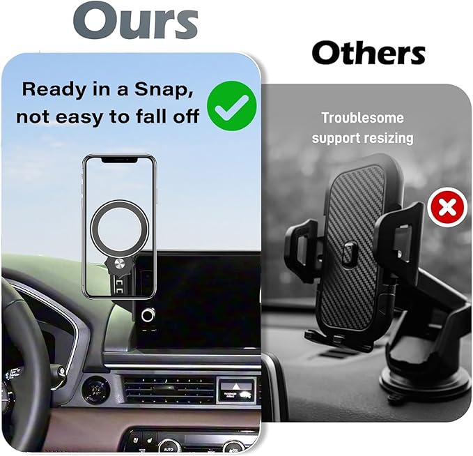 Car Phone Holder for Honda Pilot 2023 2024 2025 2026 Accessories Apply to 7/9 Inch Touch Screen Fixed Clip Magnetic Cell Phone Mount Hands-Free 360 Degree Rotation