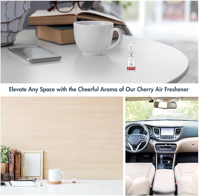 G's Breeze Cherry Air Freshener – Sweet, Vibrant & Long-Lasting Aroma of Ripe Cherries – Playful, Refreshing for Home, Car, or Office – Fruity Scent That Brightens Any Space – 48-Hour Duration