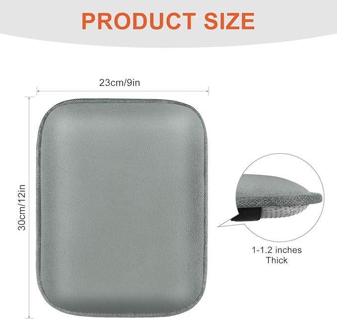 surpassme Car Center Console Pad Protector, Comfortable Car Armrest Seat Box Cover/Cushion Universal for Car/SUV Cushion Accessories(Grey)