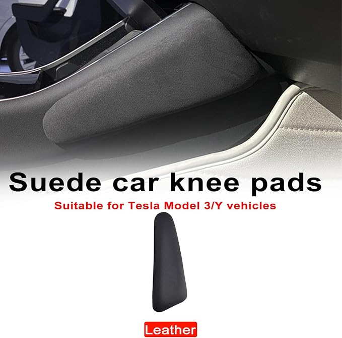Car Door Armrest Pillow for Tesla Model 3/Y,Auto Center Console Knee Cushion Support Soft Pad, Car Knee Leg Elbow Pillow Thigh Support Comfort Pillow Auto Interior Accessories (PU-Right)