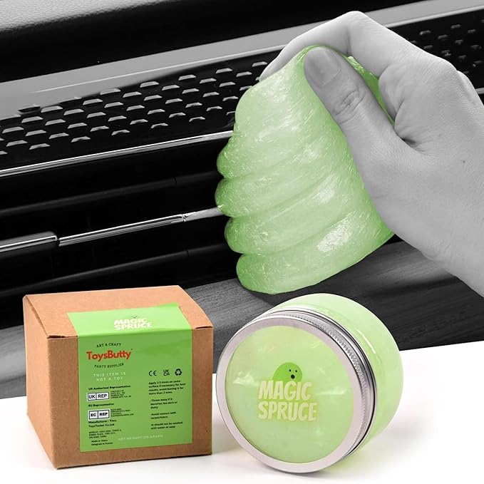 Magic Spruce Car Cleaning Gel Detailing Putty Interior Cleaner 2 Pack Car Slime Pc Laptop Computer Detail Tools Cleaning Accessories Stocking Stuffers for Men Women for Gifts for Men Women