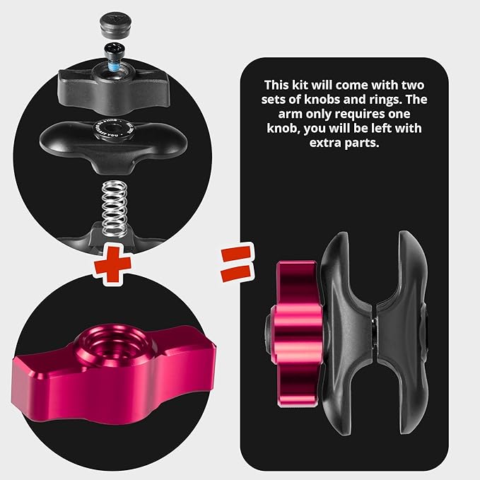 Tackform Link Vent Phone Mount Compatible with 2016-2023 Toyota Tacoma and 2014-2021 Toyota Tundra | Aluminum | Zero Slip | Compatible with MagSafe | Universal Magnetic Holder | 2" Arm | Pink Knob