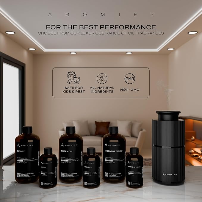 Studio Scent Diffuser Starter Kit with 2 Oils, Home, Car & Office, Waterless Essential Oil Diffuser, Compact & Portable Fragrance Diffuser, Rechargeable, Silent Running, No Residue