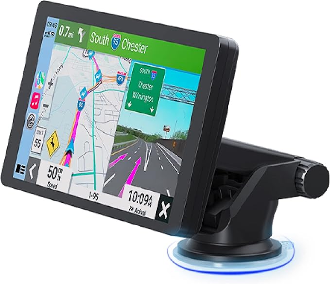 Car and Driver INTELLIDASH 7" HD Touchscreen – Portable Apple CarPlay Wireless Android Auto Screen for Car, Bluetooth Stereo, Backup Camera Support, Mirror Link, GPS Navigation, Siri, Google, SiriusXM