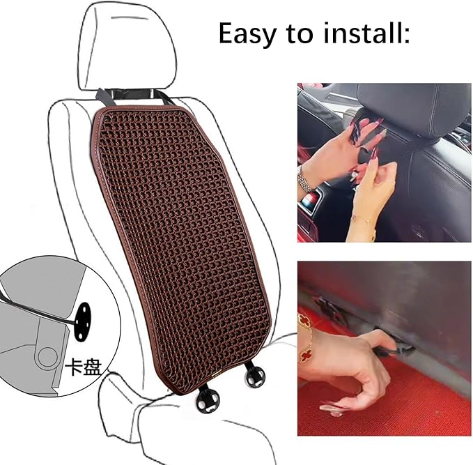 New Summer Cooling Ventilated Air Mesh Seat Cushion Pad for Car,Universal Breathable Vented Seat Cover Fits Car SUV Truck Van Pickup for Driving Seat (Brown-SeatCushion-1Pcs)