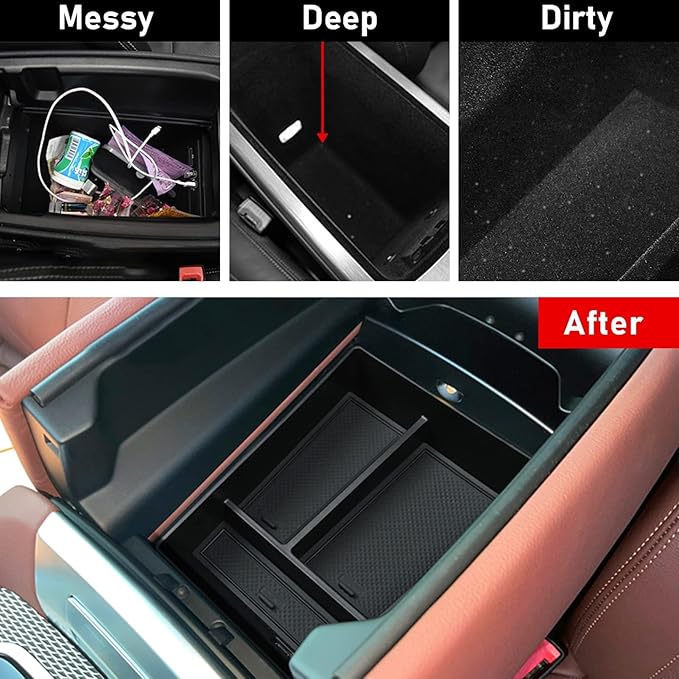 Jaronx Compatible with BMW X5 G05/ X6 G06/ X7 G07 Center Console Organizer, Console Organizer Tray Storage Compatible with BMW X5 G05/ X7 G07 2019-2026, X6 G06 2020-2026