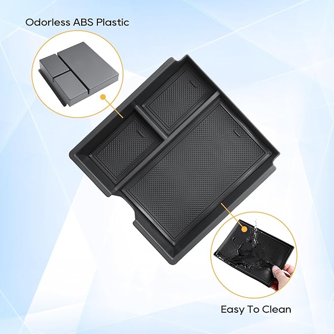 LFOTPP for GX550 Center Console Organizer for 2024 2025 GX550 Middle Armrest Storage Tray Insert(NOT FIT Cool Box), OEM Fit, Non-Slip Waterproof 4PCS Interior Accessories - (NOT FIT Cool Box)