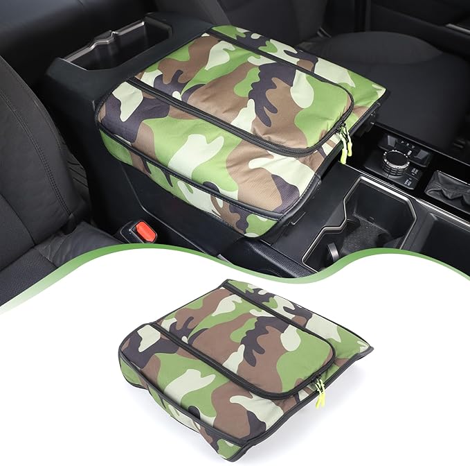 Center Console Armrest Cover Protector Pad Compatible with Toyota Tundra Sequoia 2022-2025 Leather Car Console Armrest Seat Cushion Waterproof Armrest Cushion Lid Interior Accessories (Style I)