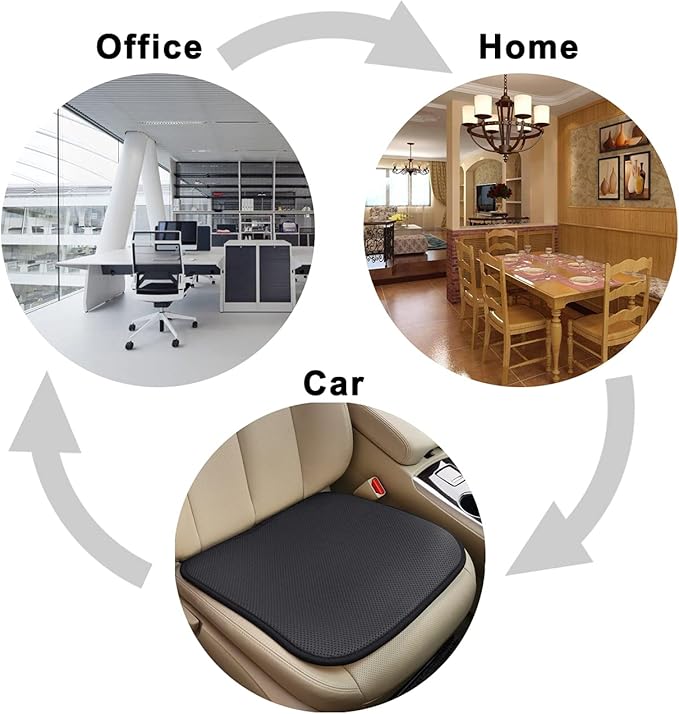 Cool Seat Cushion, Breathable Car Seat Cushion Universal Fit for Most for Auto SUV Truck, Non-Slip Seat Protector (S)