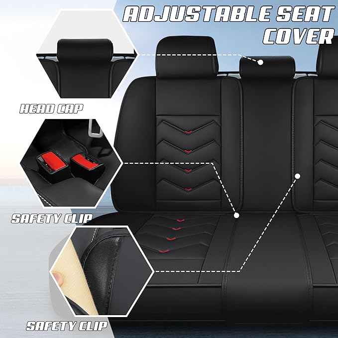 Car Seat Covers Fit for Infiniti g37 2000-2026, Stylish Sport Seat Covers, Waterproof Wear-Resistant Premium Nappa Leather Car Seat Cover.(Full Set with Pillow/Black)