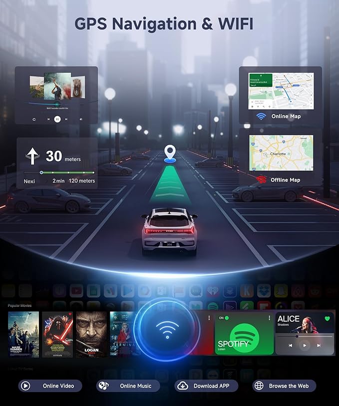 8 Core 6G+128G Android Car Stereo for VW Golf MK5 MK6 Passat Jetta Tiguan T5 EOS Polo with Wireless CarPlay Android Auto, 7” Touchscreen Car Radio GPS WiFi SWC Bluetooth 32EQ Backup Camera