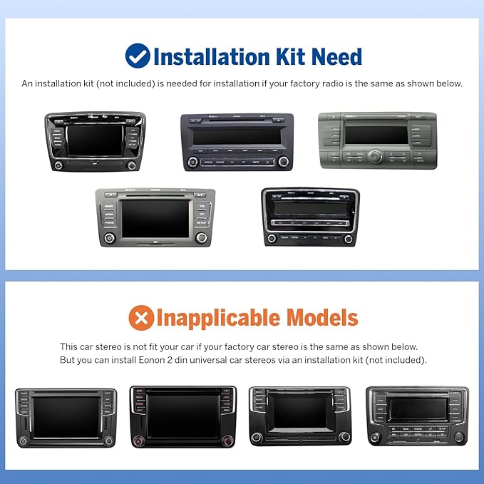 Eonon 4+64G Android 14 Car Stereo for Volkswagen Golf Passat SEAT Skoda, 9'' CarPlay Android Auto Touchscreen Headunit with DSP, Bluetooth,SWC- VWX7A