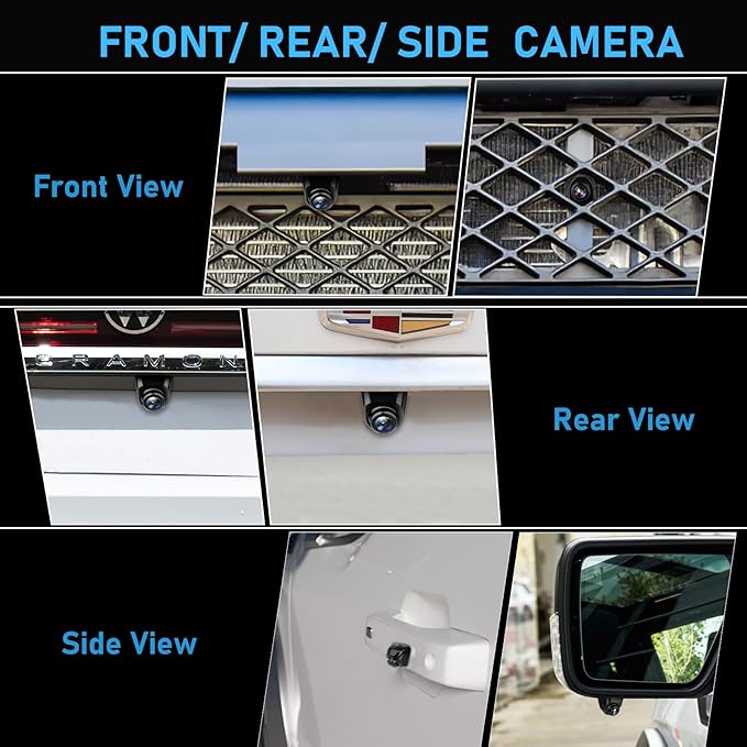 GLK Backup Camera - AHD 1080P Wide Angle Reverse Camera, Night Vision IP69K Waterproof Rear View Camera for 12-24V Car Vehicle SUV RV, Adjust Angle Left and Right, Up and Down, 4pin Connector
