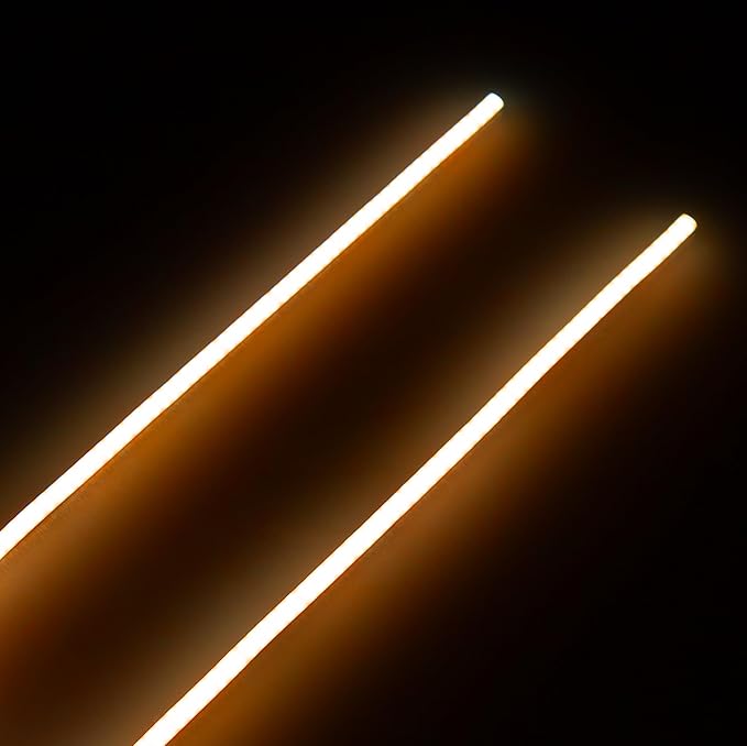 MEUS RACING RC LED Strip Colored Light Strip for TRX4M SCX24 1/24 1/18 RC Crawlers Upgrade (Orange)