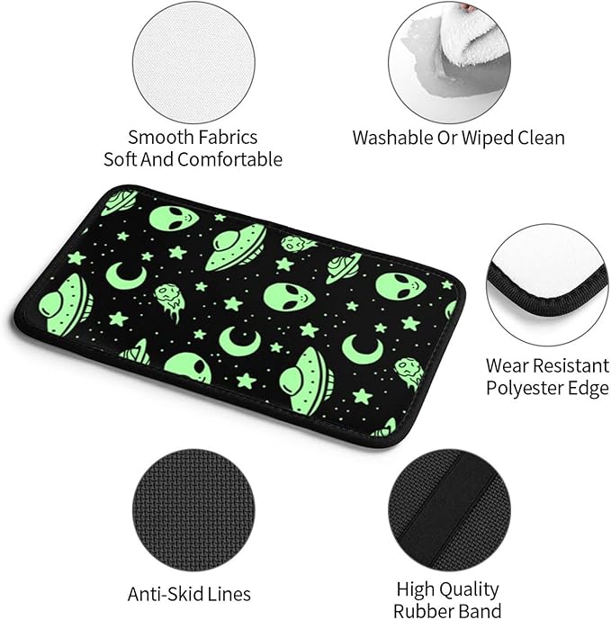 SEAEAGLE Alien Pattern Car handrail Box Cushion Vehicle Center Console Armrest Cover Pad Soft Comfort Universal Fit