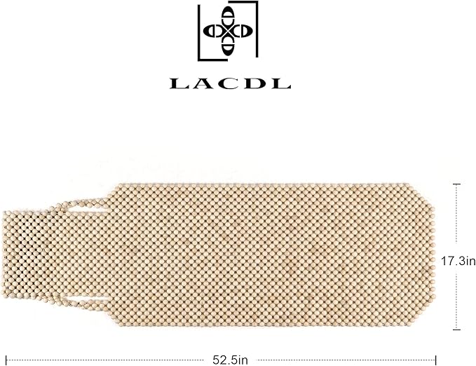 LACDL Beaded Car Seat Covers, Natural Wood Bead Seat Cushion for Trucks, Automotive Summer Ventilated Seat Cooling Pad, Wooden Massage Breathing Jeep Seat weat Protector, Head Fixed, 1pc LL208