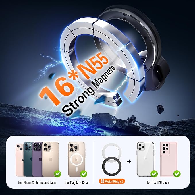 pop-tech Car Phone Holder for Honda CR-V HR-V 2023 2024 2025 2026: for MagSafe Magnetic Cell Phone Mount for HRV CRV Accessories 7/9 inch Screen - Touchscreen Cradles Strong Magnets for iPhone Samsung