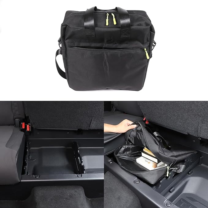 Car Back Seat Storage Bag for Toyota Tundra 2022 2023 2024, Save Space Multi Function with Strap Car Storage Accessories (Underseat Bag)