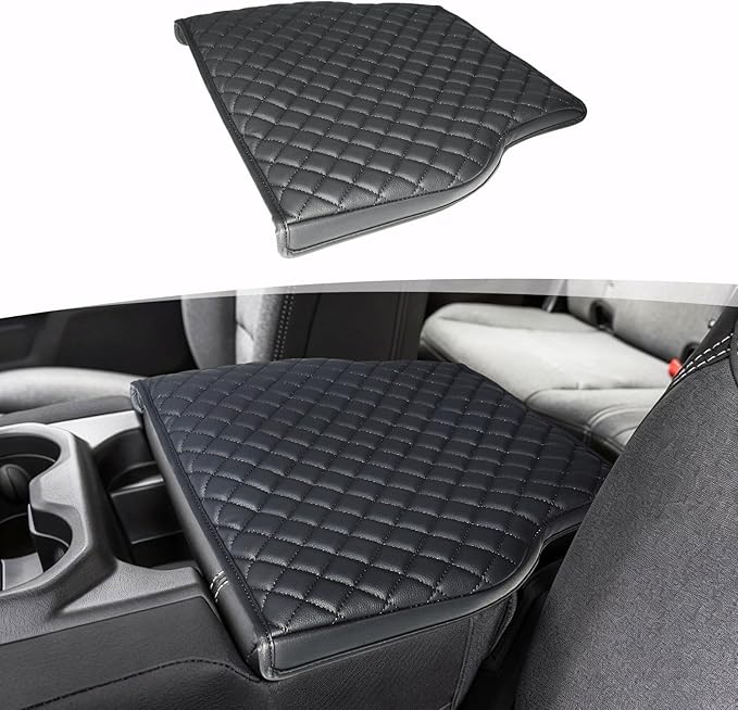 Center Console Cover for Dodge Ram 1500 2019-2025 New Model, Middle Console Lid Armrest Protector, Anti-Scratch, Black (Fits Jump Seat Console)