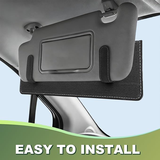Car Sun Visor Extender, Anti-Glare Sunvisor Extension Shade Attachment for Safe Driving, Clip-On Sun Blocker Sunshade Extender Accessories Universal for SUV, Truck, Sedan(Gray)