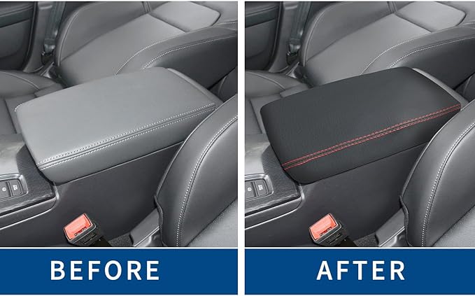 Compatible with Center Console Armrest Cover for Honda Civic 2022 2023 2024 2025 Leather Arm Rest Storage Box Lids Cushion Protector Pad