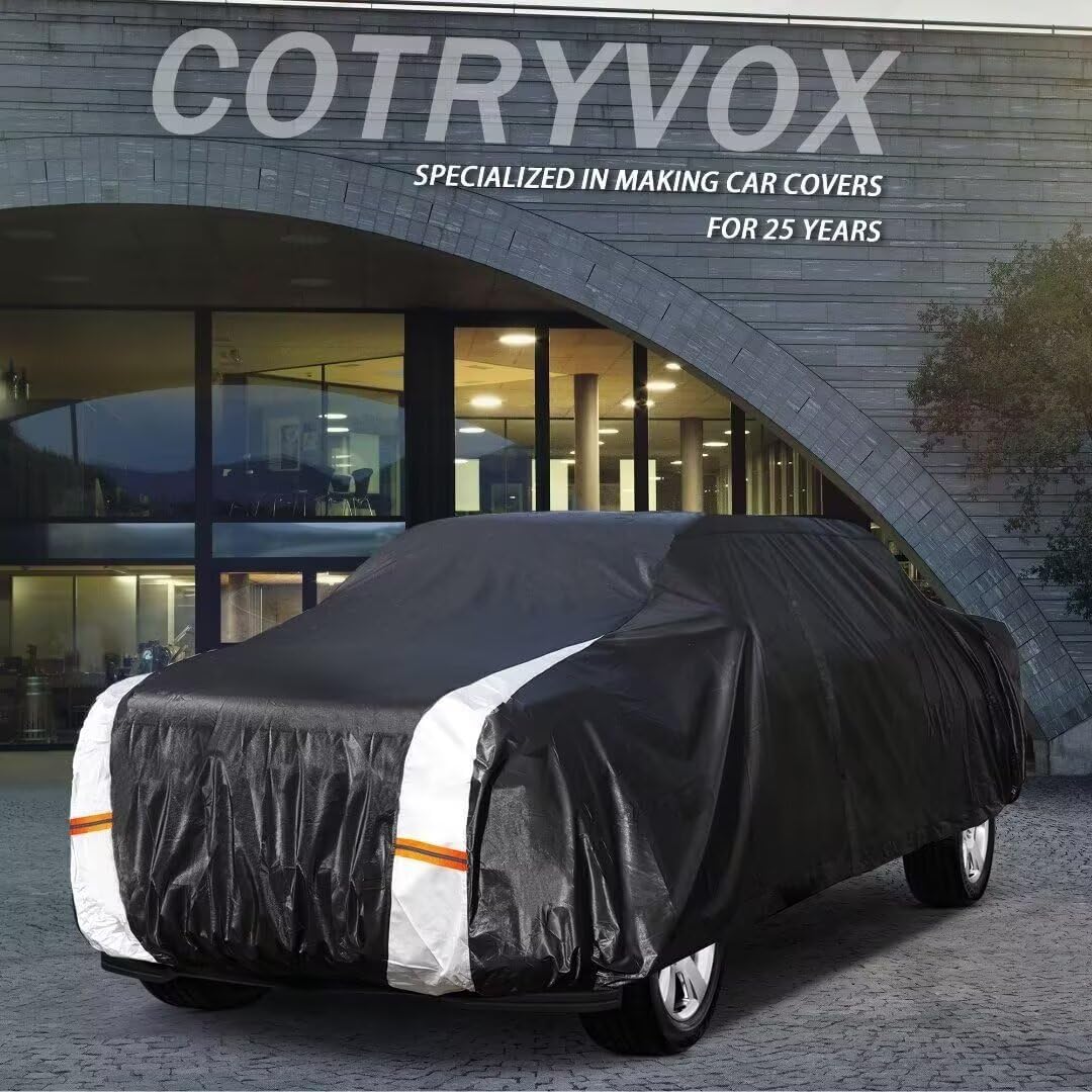 Honda Ridgeline Truck Cover Custom Fit 2005-2026 Crew Cab Short Bed(5.3') with Door Zipper, 10 Layers Outdoor Heavy Pickup Truck Cover Waterproof All Weather, Wind Dust Sun Protector.