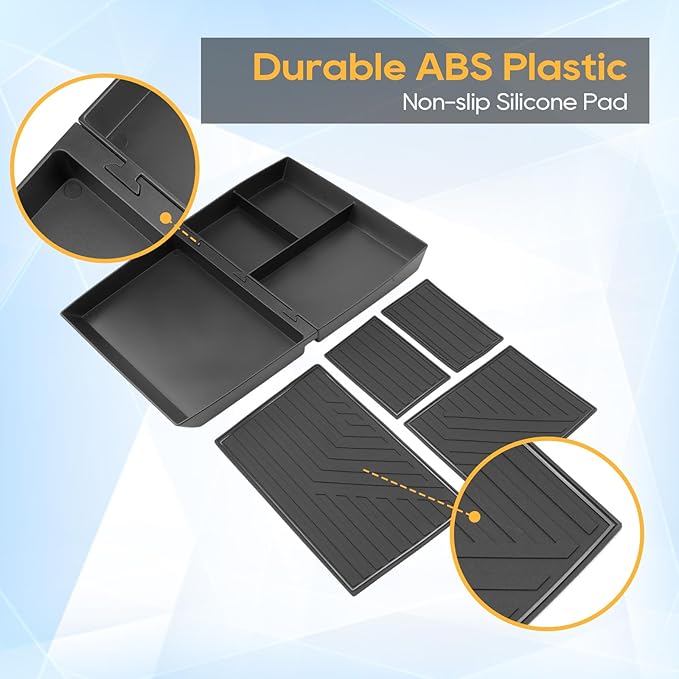 LFOTPP for GMC Acadia Center Console Organizer for 2024-2026 GMC Acadia (Elevation/AT4/Denali) Middle Armrest Storage Tray Insert,OEM Fit, Non-Slip Waterproof 2024 2025 2026 GMC Acadia Accessories