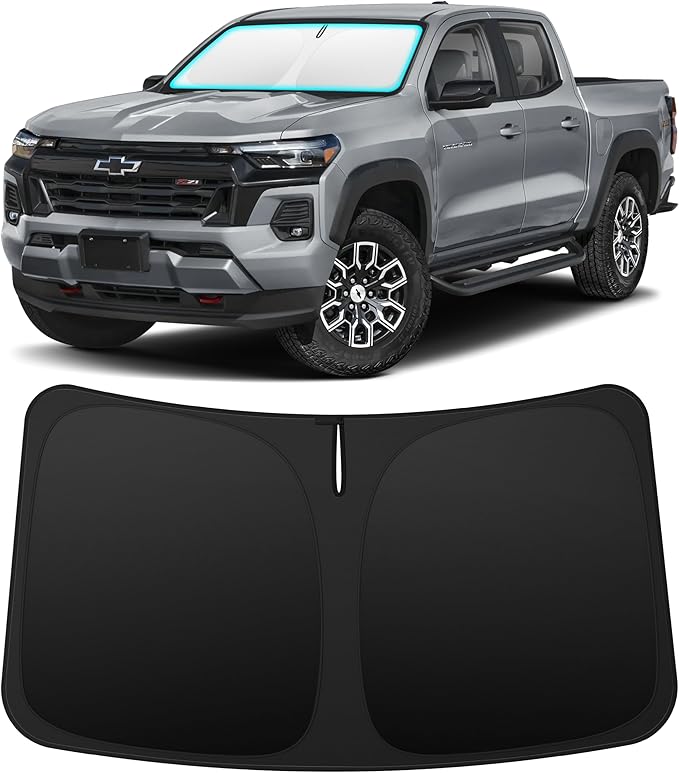 INSAUTO Custom Fit Windshield Sun Shade Accessories for Chevrolet/Chevy Colorado 2023-2026, Foldable Front Window Sunshade, UV & Heat Reflector, Keeps Interior Cool, Includes Storage Bag