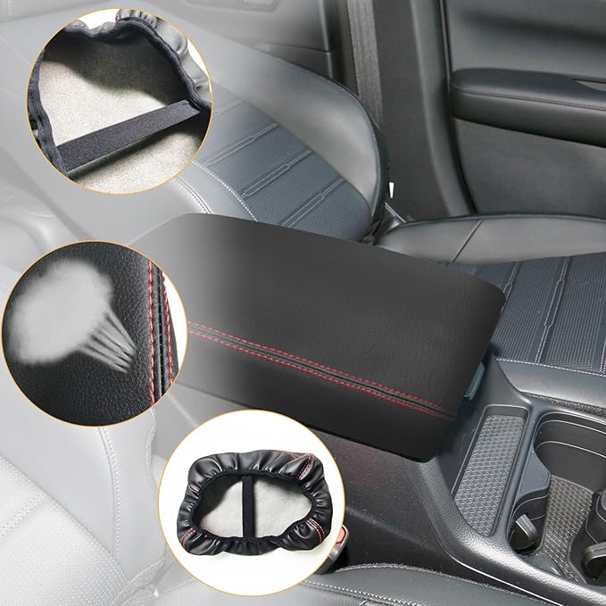 Compatible with Center Console Armrest Cover for Honda CRV 2022 2023 2024 2025 Leather Arm Rest Storage Box Lids Cushion Protector Pad