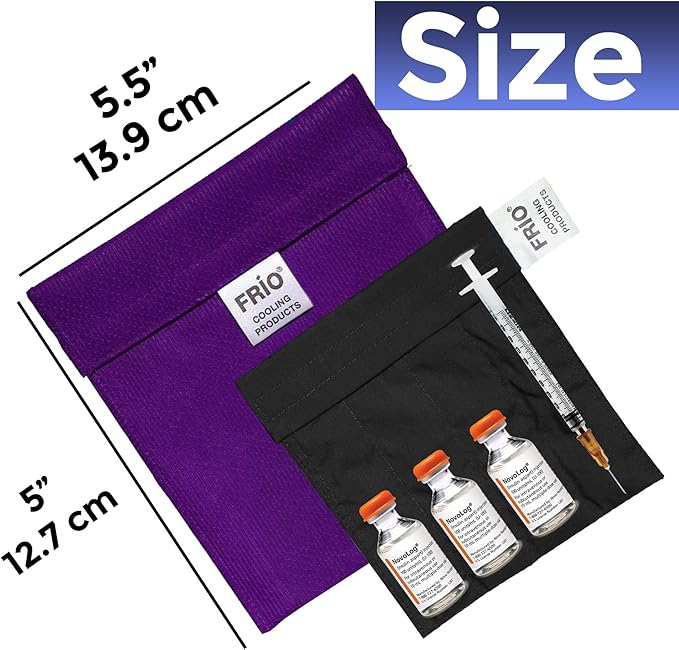 FRIO Cooling Wallet - Insulin Cooler for 45+ Hours of Stress Free On The Go - Purple - Small
