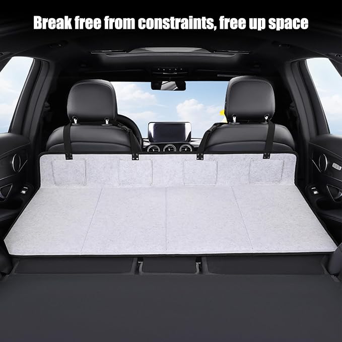 Car Sleeping, Non-Slip Foldable Mat, Waterproof Backseat Extender Advantage, Fabric Travel Kit, Vehicle Accessory with Easy Setup, Outdoor Camping Solution for Picnic Fishing Beach