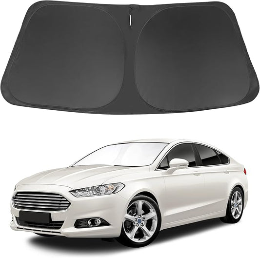 Windshield Sun Shade Window Sun Visor Protector Custom Fit 2013-2021 Ford Fusion Accessories Foldable Sunshade Sun Blocker Keeps Car Cool