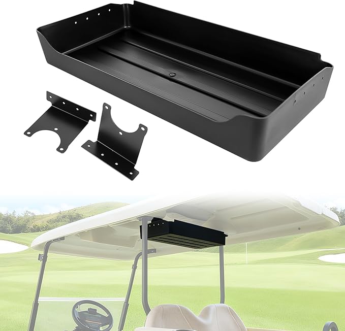 Rear Overhead Storage Tray for Club Car Tempo 2025 Golf Cart Accessories, Roof Rear Storage Box Ceiling Organizer Tray Compatible with Club Car Tempo Standard Factory Roof