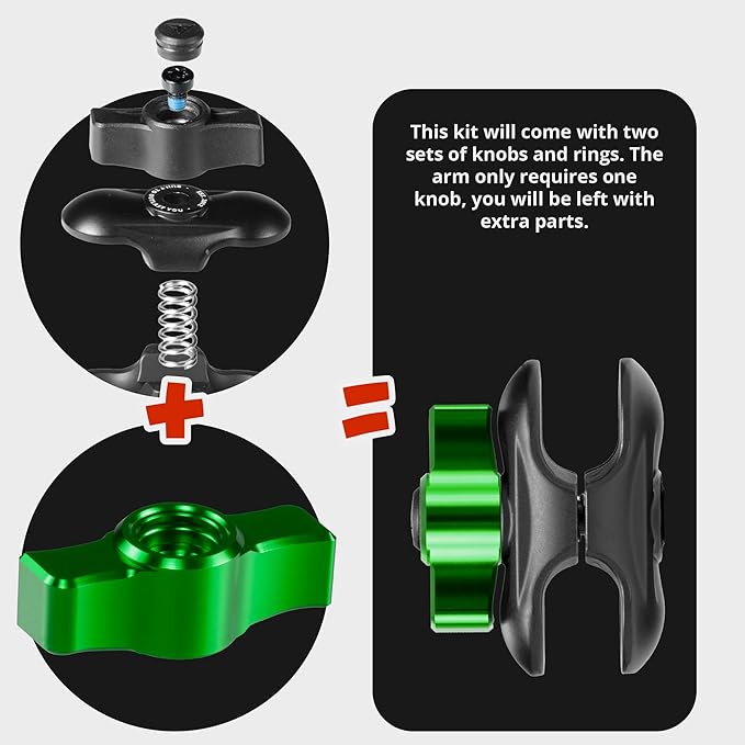 Tackform Link Vent Phone Mount Compatible with 2016-2023 Toyota Tacoma and 2014-2021 Toyota Tundra | Aluminum | Zero Slip | Compatible with MagSafe | Universal Magnetic Holder | 2" Arm | Green Knob
