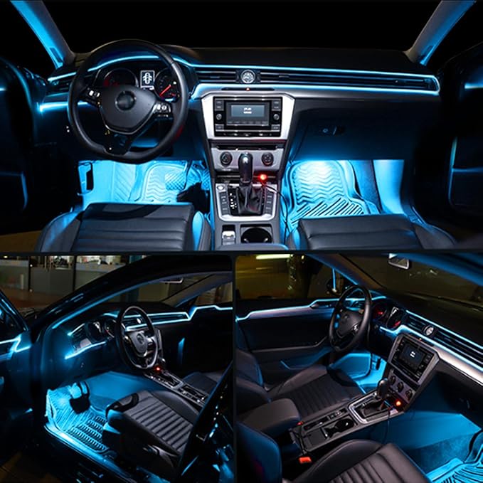Car LED Interior Lights Strip APP Control, Car Neon Lights Kit with 236 inches Fiber Optic, Music Mode Sound Active Cars Atmosphere Ambient Lighting Kit