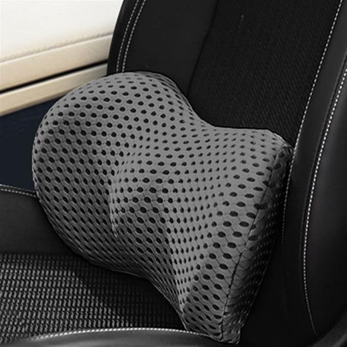 Lumbar Support Pillow for Car Seat, Mesh Office Chair Back Support Cushion, Ergonomic Back Pillows for Carseat,Office Chair,Desk,Wheelchair(Deep Gray)