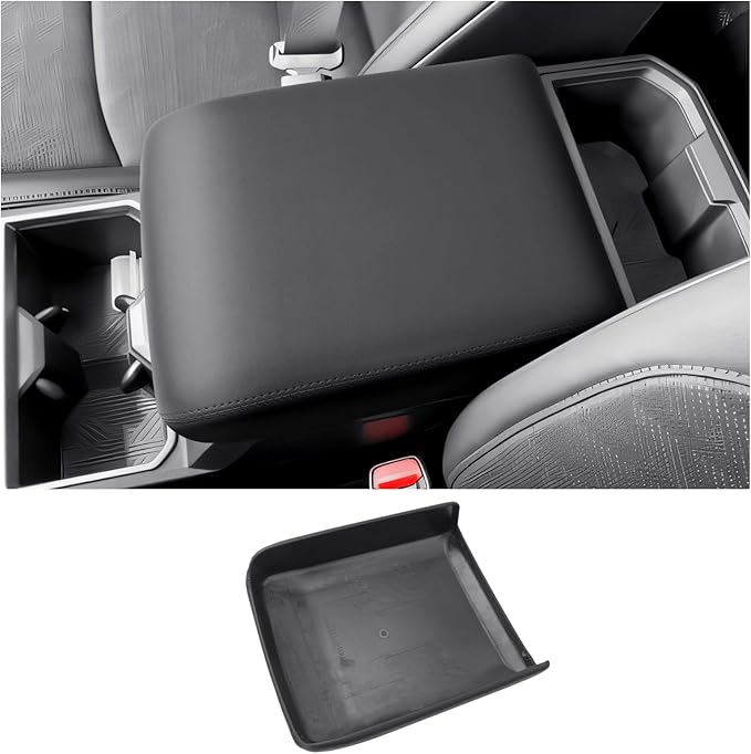 CDEFG 2025 2026 Tacoma Center Console Armrest Cover Compatible with 2024 2025 2026 Toyota Tacoma (4th Gen Tacoma) Accessories ABS Material Anti-Scratch Armrest Cushion Lid Protector(Full Coverage)