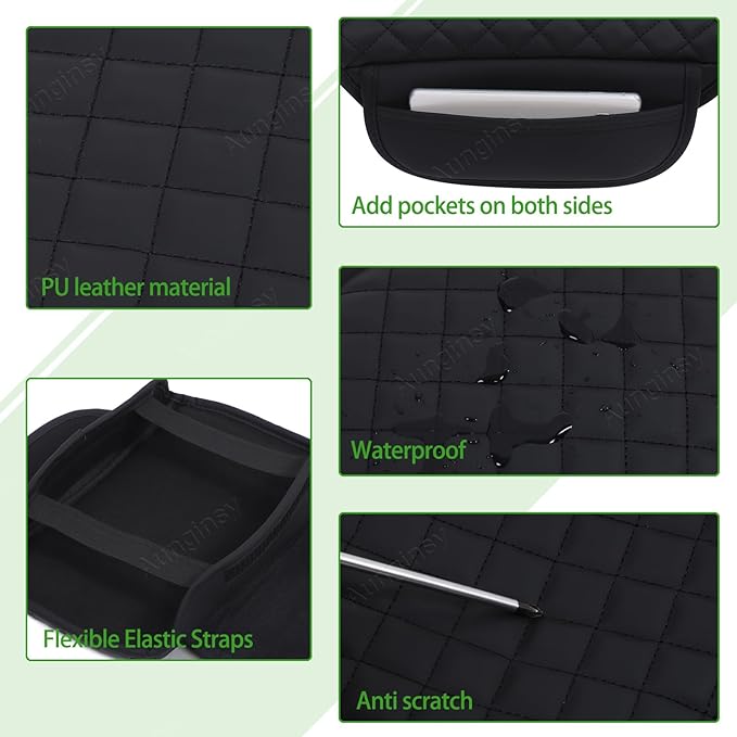 Aunginsy Leather Center Console Protector Cover Compatible with Hyundai Santa Cruz 2022-2026, Car Center Console Armrest Seat Box Cover Cushion Lid Protector Pad Waterproof Anti-Scratch Accessories