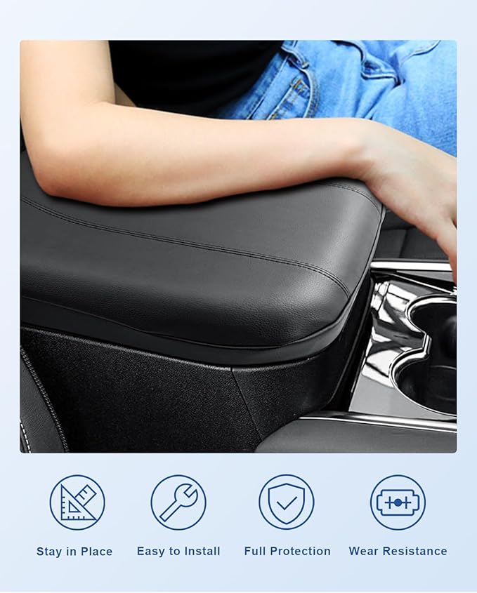 CDEFG for 2025 2026 Chevy Suburban Tahoe Center Console Cover for 2025 2026 Chevrolet Suburban Tahoe Accessories Armrest Cover 2025 2026 Suburban Tahoe Middle Console Pad Arm Rest Cushion
