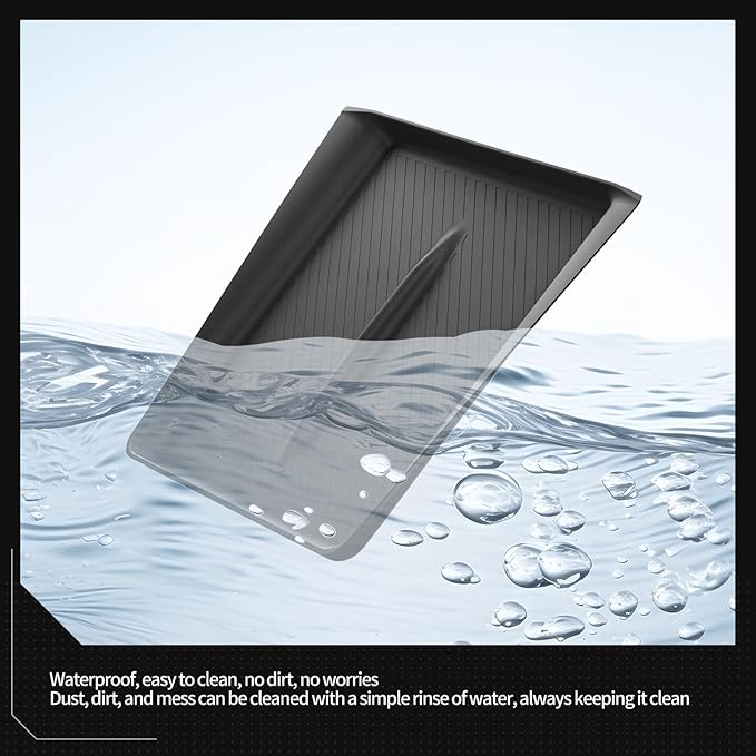 LUCKEASY for 2026 2025 Tesla Model Y Juniper New Center Console Wireless Charging Pad Non-Slip Silicone Mat Wireless Charger Mat for Model Y Accessories Black