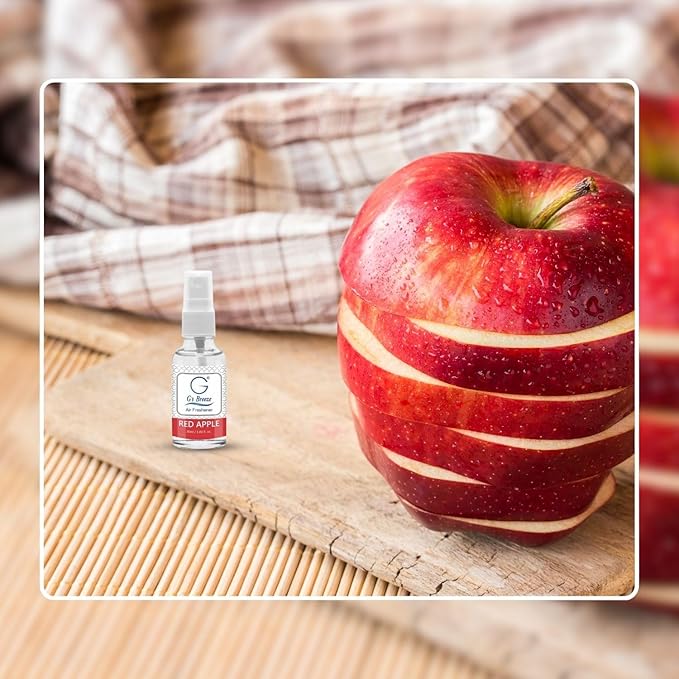 G's Breeze Red Apple Air Freshener – Crisp and Juicy Fragrance of Fresh Apples – Refreshing and Invigorating Aroma for Home, Car, or Office – Brighten Your Space with Fruity Freshness
