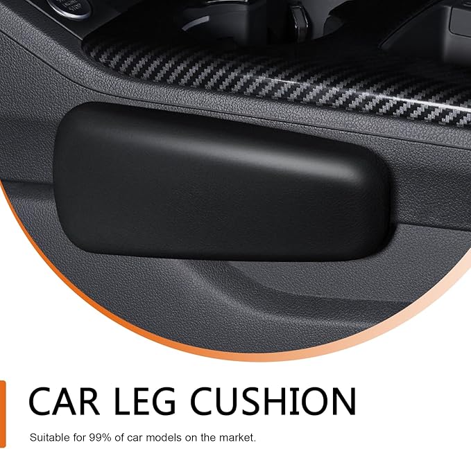 2 PCS Car Elbow Pad Arm Rest, Polyurethane Elastic Soft Arm Leg Support Pillow, Multi-functional One-piece Molded Car Interior Decoration, Universal for Most Vehicles (Black)