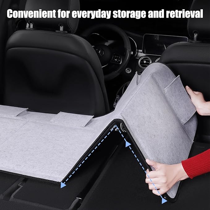 Car Sleeping, Non-Slip Foldable Mat, Waterproof Backseat Extender Advantage, Fabric Travel Kit, Vehicle Accessory with Easy Setup, Outdoor Camping Solution for Picnic Fishing Beach