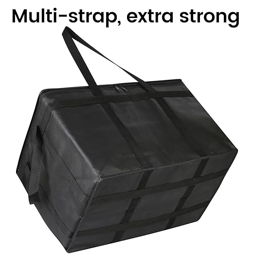 Bodaon 3-Pack Insulated Food Delivery Bag, XXXL Pizza Cooler Bags, Rideshare Delivery Bag, Thermal Cold/Hot Styrofoam Carrier for Catering/Shopping/Travel/Car, Warmer/Frozen