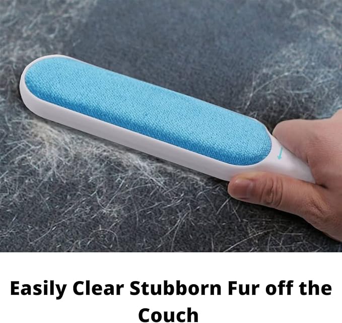 Pet Hair Remover Brush - Dog Hair Remover for Clothes - lint Brush pet Hair Remover - Reusable Fur Remover for Furniture and Clothing - Light pet Dander Remover with self Cleaning Base