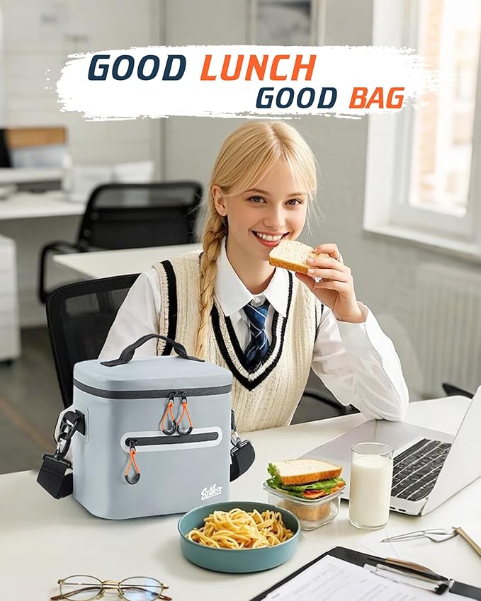 Soft-Sided Cooler Bag, 7/16/30 Can Insulated Lunch Box, Waterproof, Leak-Proof, Portable Lunch Bag for Work, Beach, Drink, Travel, Camping, Picnic