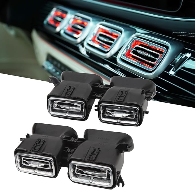 Air Vent Ambient Light, 4 Pcs 64 Color Front LED Turbine Air Vent Ambient Light Kits for GLE GLS‑Class W167 X167 2020 and Up