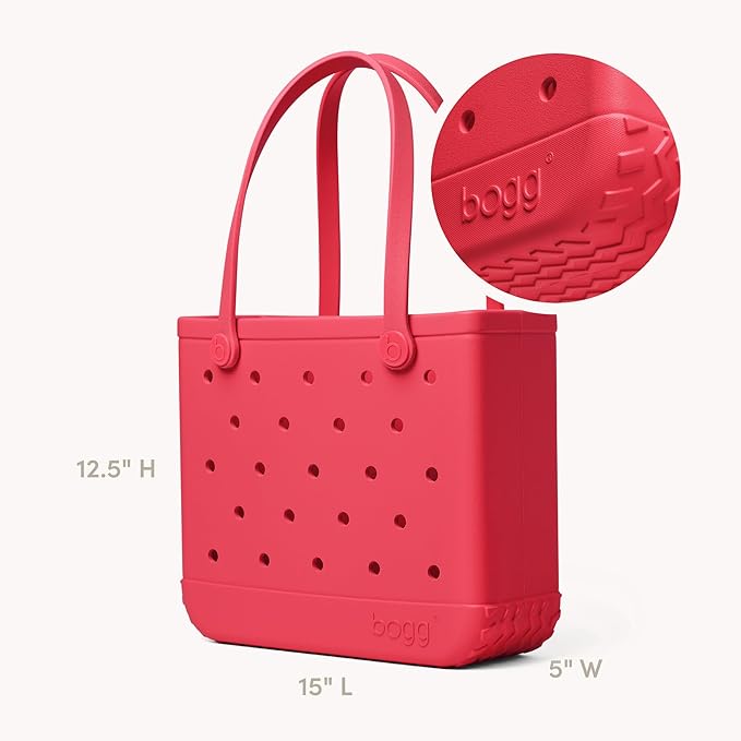 BOGG BAG Medium Tote – 15” x 12.5” x 5” – Durable, Washable, Tip-proof – Beach, Pool, Boat, Work, Sports (Citrus Sorbet)