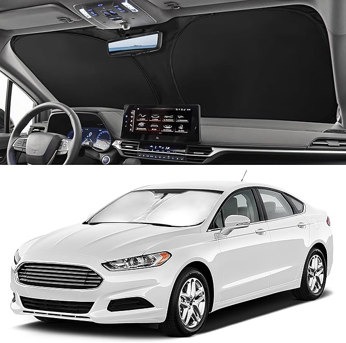 Car Windshield Sun Shade Sunshade Compatible With BMW 3-Series 328i 335i 320i 330i 325i F30 F31 M3 E60 E61 2026 2025 2024 2023 2022 2021-2013 Accessories, Foldable Car Front Window Sun Shield